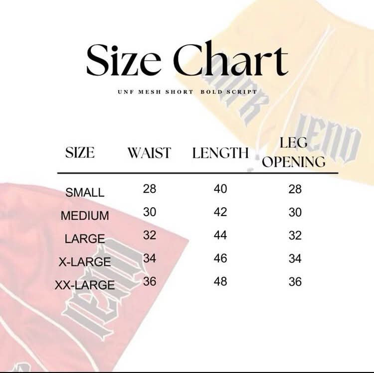 Short Silk Mesh - UNF BOLD SCRIPT