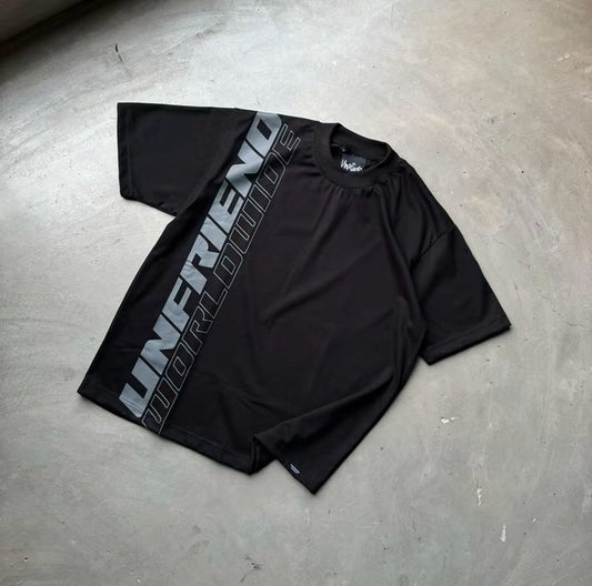 BOXY UNF SHIRT - VERTICAL LOGO