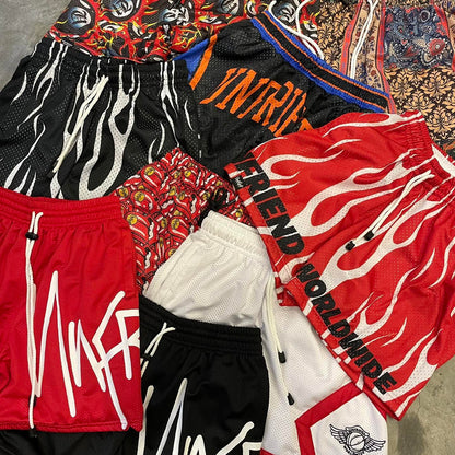UNFRIEND - FLORAL PATCHWORK MESH SHORT