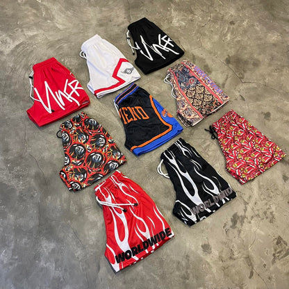 UNFRIEND - FLORAL PATCHWORK MESH SHORT