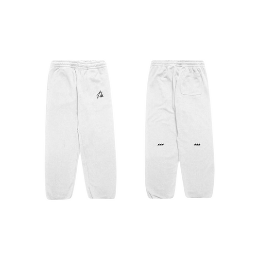 White Baggy Sweat Pants