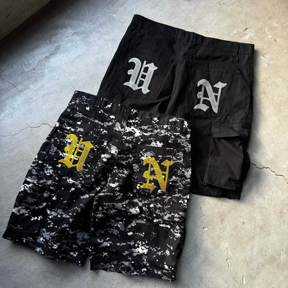 UNFRIEND RIPPED CARGO SHORTS