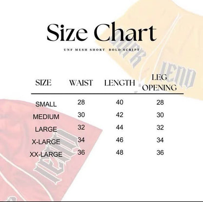 Short Silk Mesh - UNF BOLD SCRIPT