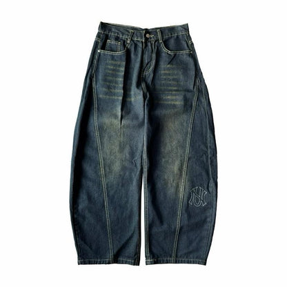 UN - BARREL WASH DENIM PANTS