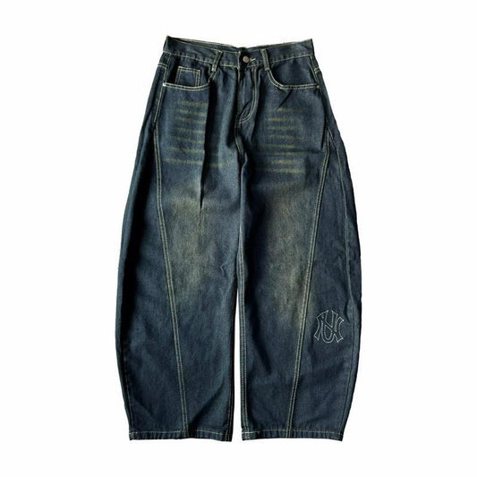 UN - BARREL WASH DENIM PANTS
