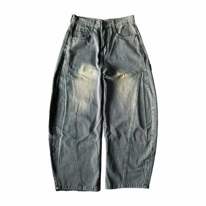 UN - BARREL WASH DENIM PANTS