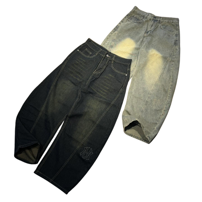 UN - BARREL WASH DENIM PANTS